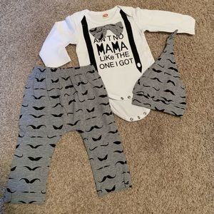 Mama Mustache 3 Piece Set